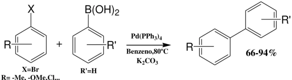 Figura  13.    Sistema  catalítico  proposto  por  Suzuki  e  colaboradores  para  a  síntese  de  biarilas 