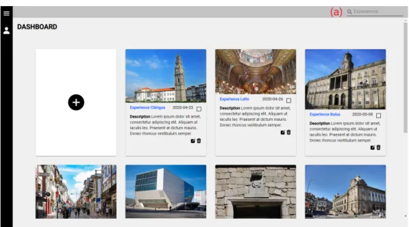 Figure 5.16: Dashboard page – prototype 2