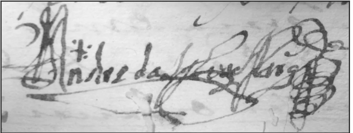 FIG. 08: Assinatura de Andre da Silva [Sarnento] (1716). 