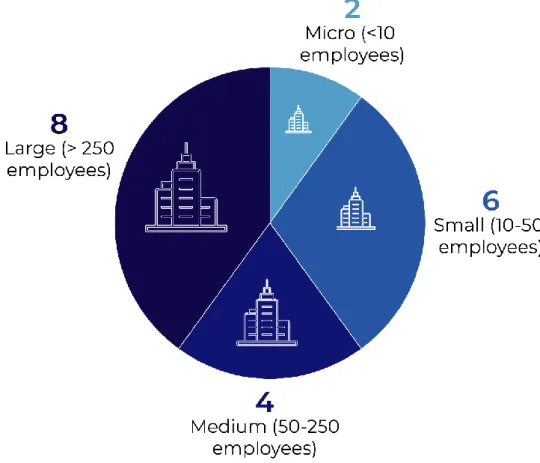Figure 6.1 Equal distribution between SMEs and large companies 