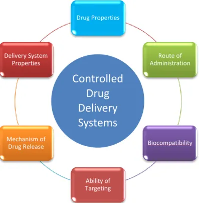 Figure 1 – Requisites regarding the design of a new drug delivery system (adapted from Chiellini,  2008)