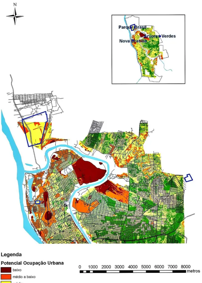 Figura 3 – Síntese de Interesse de Ocupação e Expansão Urbana com destaque de região de localização de ZEIS  hoje existentes