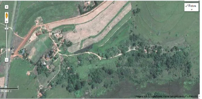 Figura 4: Foto da aldeia Nimuendajú tirada por satélite   Fonte: Google maps 