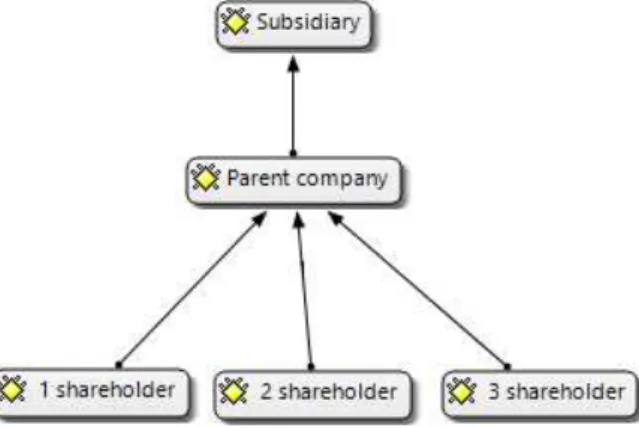 Figure 1.1 -  Ownership structure of the parent company’s shareholders before spin -off  creation 