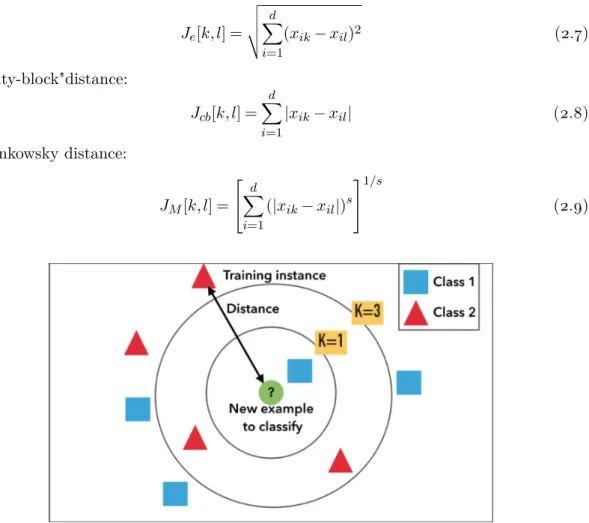 Figure 2.10: Description of the KNN algorithm (Adi Bronshtein 2017).