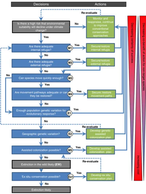 Fig. 1 Decision framework for management actions focused on ameliorating impacts of climate change on wild species