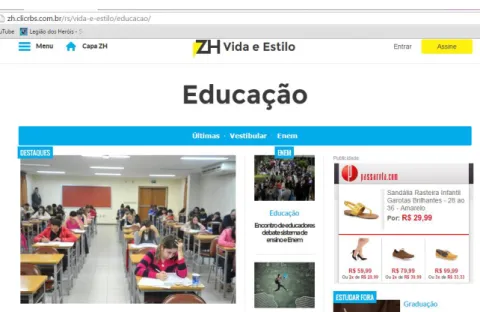 Figura 8: Editoria de Educação. 
