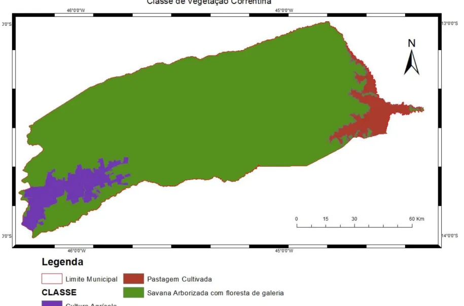 Figura 10- Classes de Vegetação de Correntina (MMA, Fonte de dados geográficos , 2017)