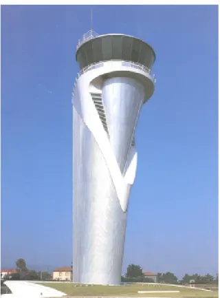 Figura 2.33 Torre de Controle - Sondica Airporto de Bilbao- Espanha  Fonte: Tzonis, 2002