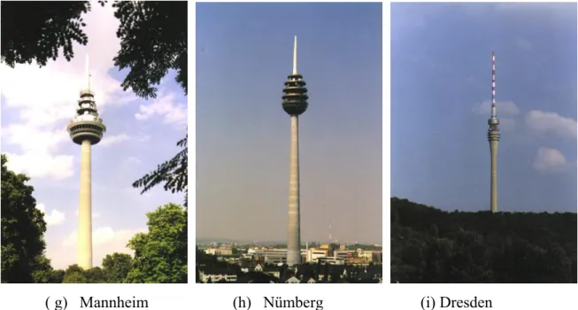 Figura 2.39 Exemplos de torres utilizadas nas Vilas Olímpicas  Fonte: wriegels,2003. 