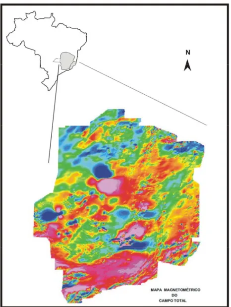 Figura 3.1: Mapa magnetométrico do projeto Brasil-Alemanha (DNPM 1974). 