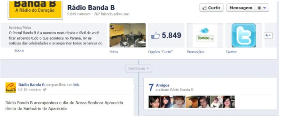 Figura 4: Banda B no Facebook. 