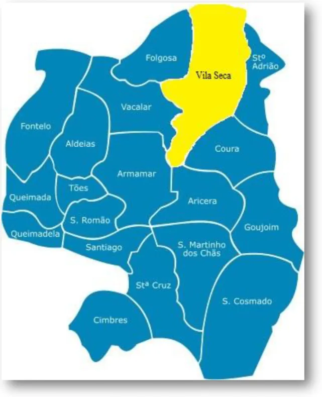 Figura 4: Mapa da Freguesia de Vila  Seca 
