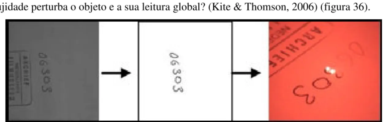 Figura 36 - Exemplo da utilização de laser para remover uma inscrição (Art Innovation, 2008) 