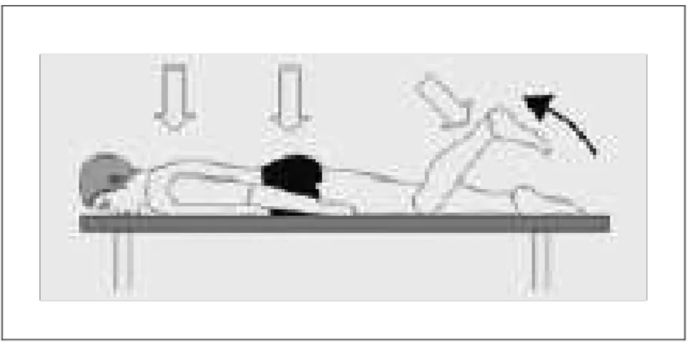 Figura  20-  Posição  para  CVM  do  bíceps  femoral-flexão  do  joelho  contra  resistência  manual