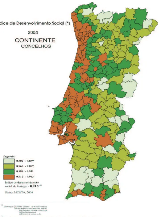 Figura 3.2: IDS de Portugal Continental em 2004.