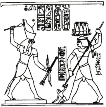 Fig. 4 - Ptolomeu VIII submete um prisioneiro perante 