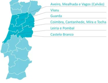 Figura 5-3 : Mapa da Rede Parceiros Curactiva  