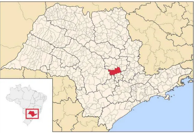 Figura 6 – Localização de Piracicaba/SP   Fonte: Wikicommons, 2013. Adaptado. 