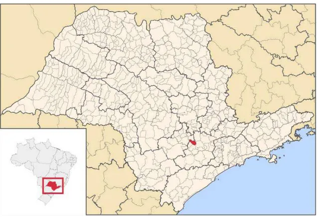 Figura 8 – Localização de Iperó/SP   Fonte: Wikicommons, 2013. Adaptado. 