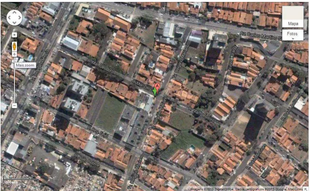 Figura 11 – Localização da Base instalada em Piracicaba/SP   Fonte: Google/adaptado.