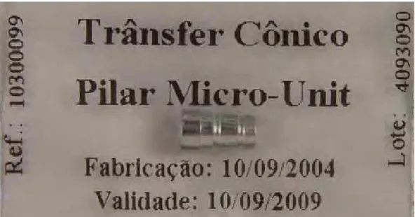 FIGURA 14 – TRANSFERENTE CÔNICO PARA PILAR MICRO-UNIT.