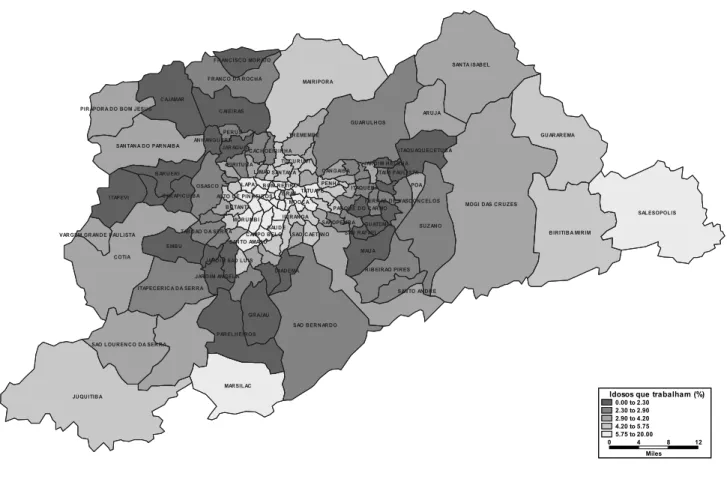Figura 4 – Idosos que trabalham (%) na Região Metropolitana de São Paulo (RMSP). 