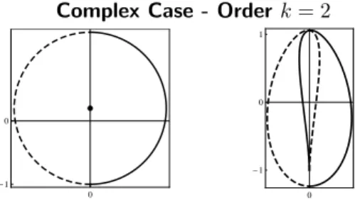 Figure 15: The image of a disk with radius ρ = 1.2 and center d = (ρ − 1)i Hypercomplex Case - Order k = 2