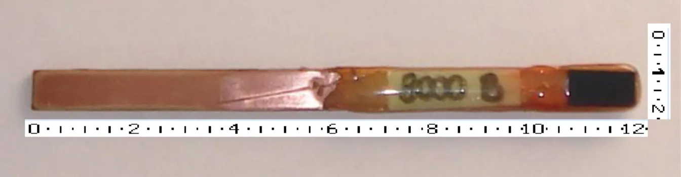 Figura 2.1 - Fotografia do eletrodo de BDD com área de 0,72 cm 2 , utilizado nas  medidas voltamétricas