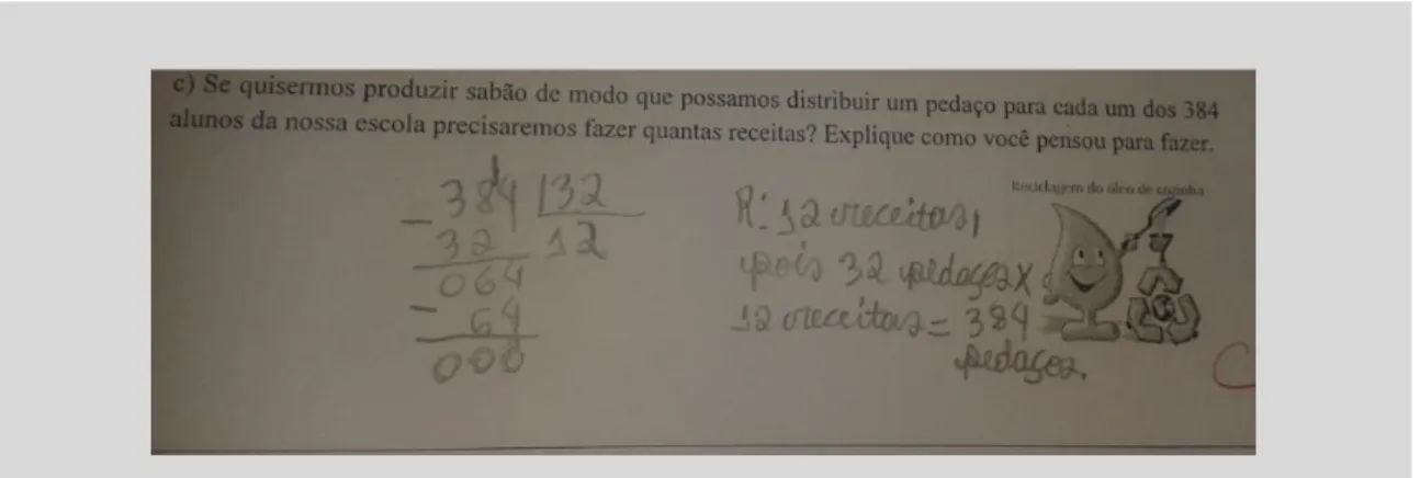 Figura 18- Atividade Matemática e construção civil - 25/05/15  Fonte: Resolução de Mariana na atividade Matemática e Construção Civil 