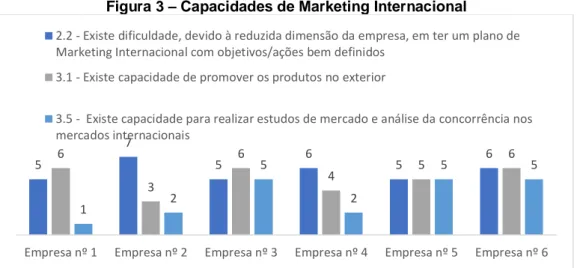 Figura 3 – Capacidades de Marketing Internacional 