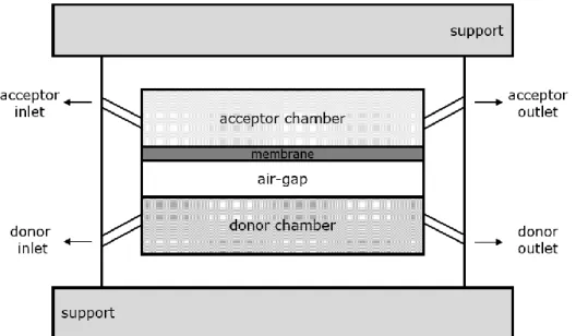 Figure 2.13 - Schematic representation of a conventional PV module for liquid samples, to be coupled to  flow systems