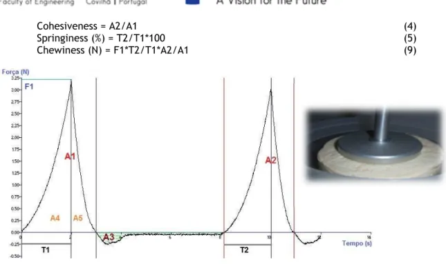 Figure 3. Texture Profile Analysis (TPA) and calculations. 