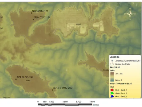 Tabela 4 - Localização dos pontos de coleta das amostras de minério da MRN. 