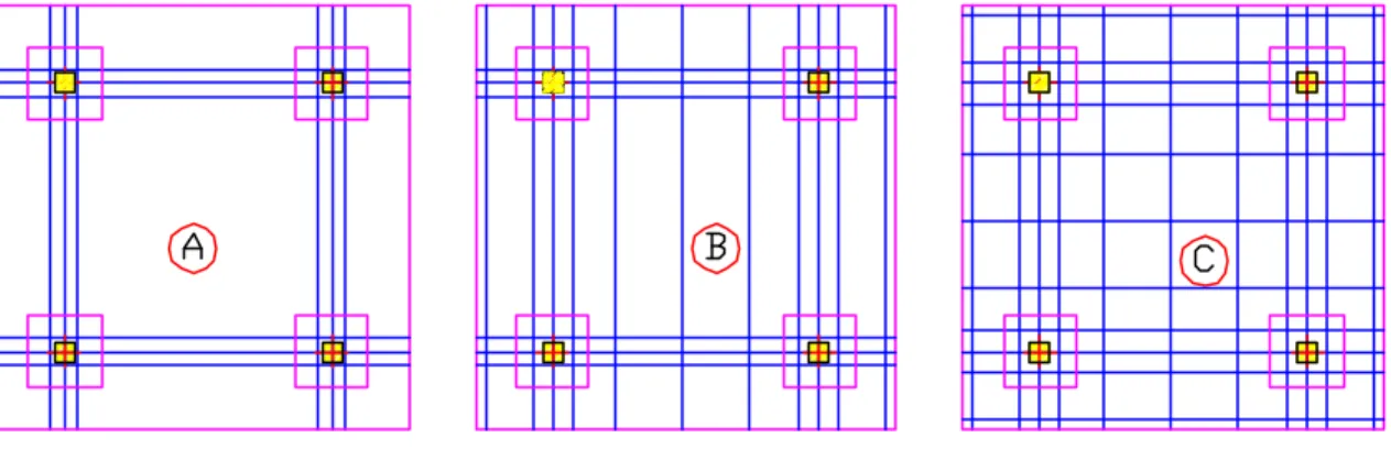 FIGURA 4.4 – Lajes Planas Maciças com Capitéis ou com “Drop Panels” 