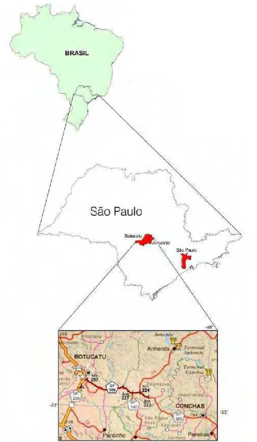 Figura 1.1 – Localização da área de estudo da pesquisa 3