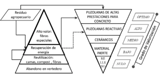 Figura 2 - Pirâmide de valorização para resíduos agrícolas e agropecuários 