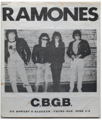 Figura 7 – Cartaz de show dos Ramones no CBGB. 