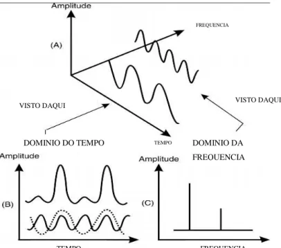 Figura 4 - Esquema de representação das vibrações no domínio do tempo e da frequência (PARESH, 2004) 