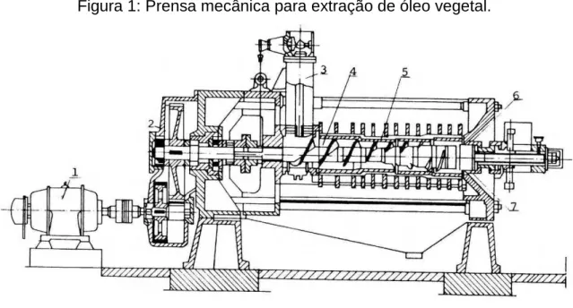 Figura 1: Prensa mecânica para extração de óleo vegetal.
