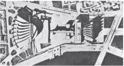 Figura 4 - Le Corbusier e Pierre Jeanneret, Projecto do concurso para o Palácio dos  Soviéticos em Moscovo (1931-32)