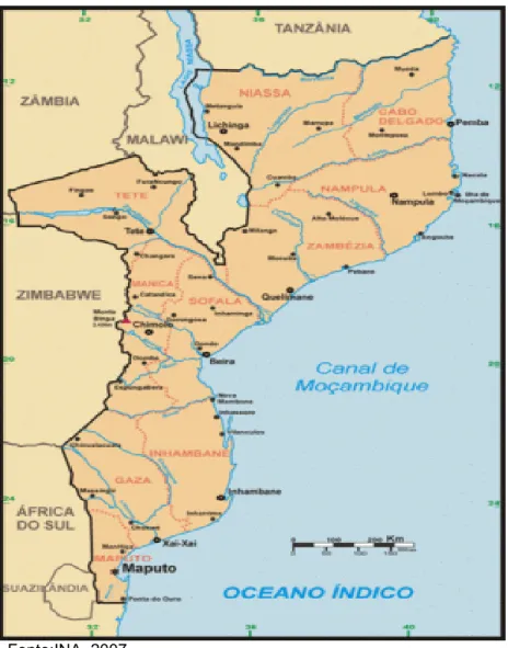 Figura 3 - Mapa de Moçambique  