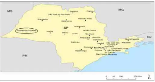 Figura 9 – Localização do município da área teste  Fonte: http://www.baixarmapas.com.br/mapa-de-sao-paulo