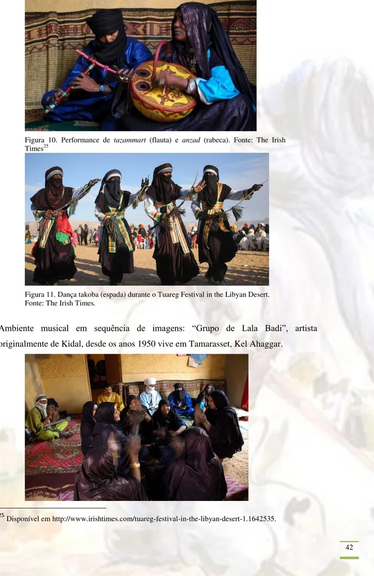 Figura 11. Dança takoba (espada) durante o Tuareg Festival in the Libyan Desert. 