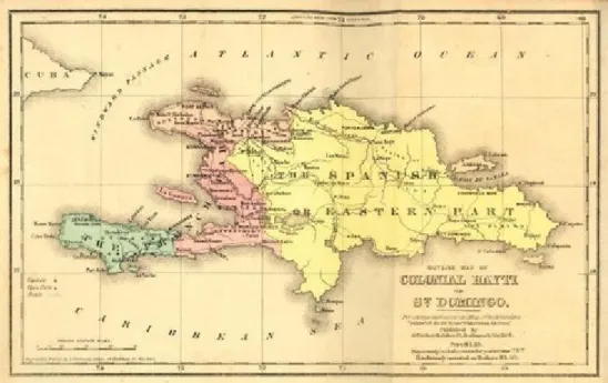 Figura 2 - Mapa do Haiti na época colonial 