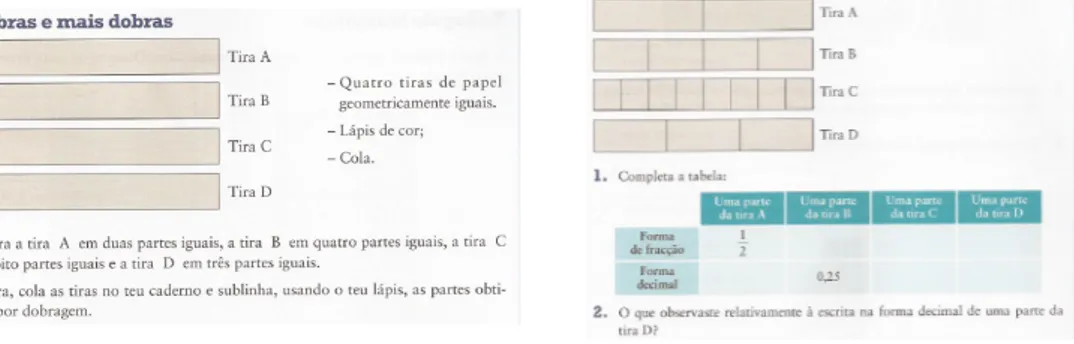 Figura 2. Tarefa selecionada pelas professoras (Neves &amp; Faria, 2010, p. 123). 