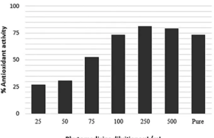 Figure 1 - Free radical scavenging activity DPPH in M. nigra -  phytotherapy compound