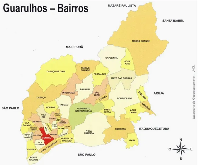Figura 10 – Municípios de Guarulhos - Bairros 