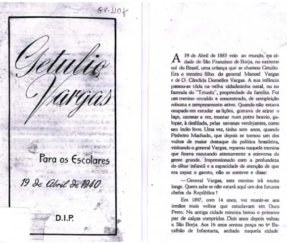 Figura 1: Capa e texto introdutório da obra de Alfredo Barroso destinada ao público escolar,  publicada no ano de 1940 pelo Departamento de Imprensa e Propaganda (DIP)