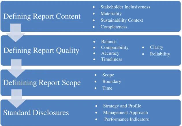 Figure 1 - GRI 3.1 Process for creating a Sustainability Report. Source: GRI 3.1  Technical Protocol 